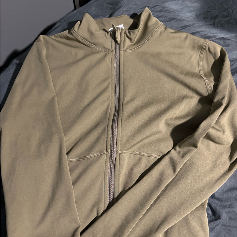 pink zip up activewear